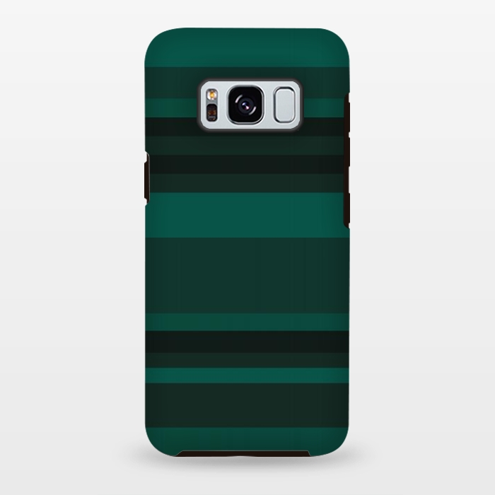 Galaxy S8 plus StrongFit Green Stripes by Dhruv Narelia