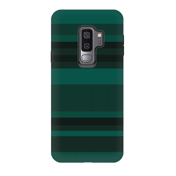 Galaxy S9 plus StrongFit Green Stripes by Dhruv Narelia