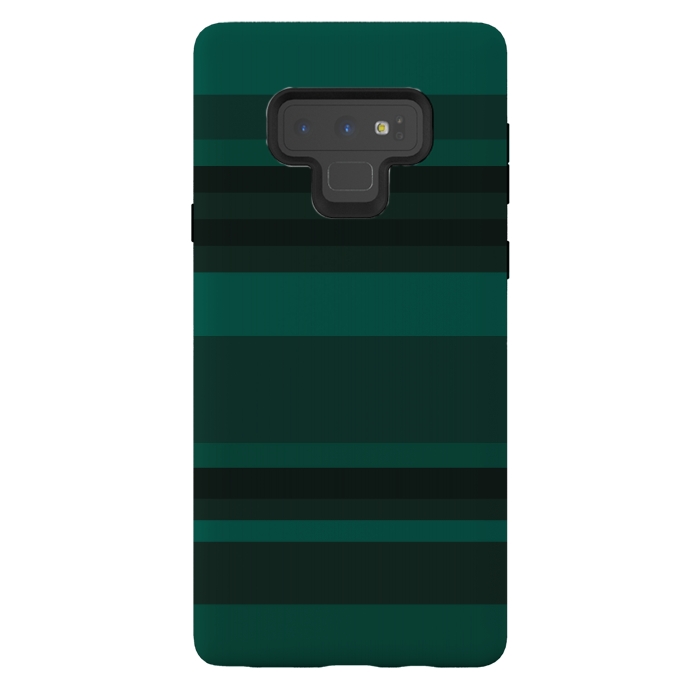 Galaxy Note 9 StrongFit Green Stripes by Dhruv Narelia