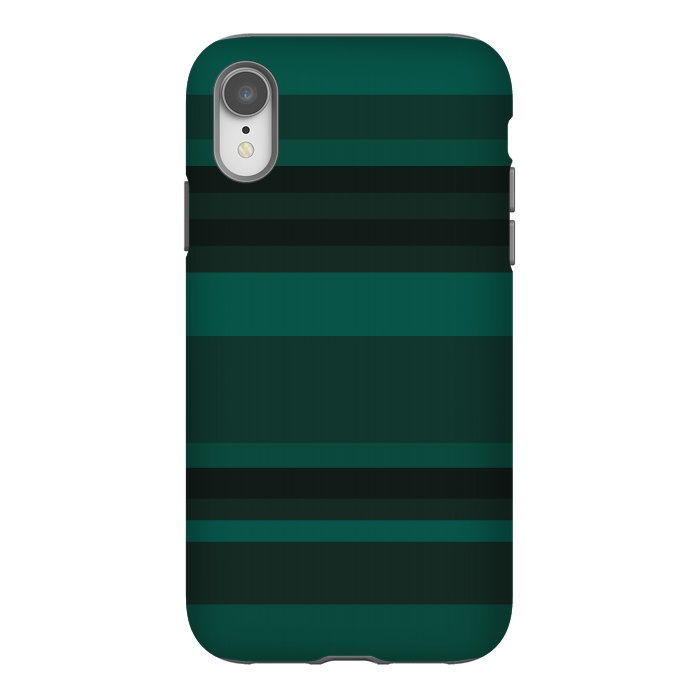 iPhone Xr StrongFit Green Stripes by Dhruv Narelia