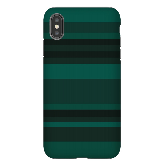 iPhone Xs Max StrongFit Green Stripes by Dhruv Narelia