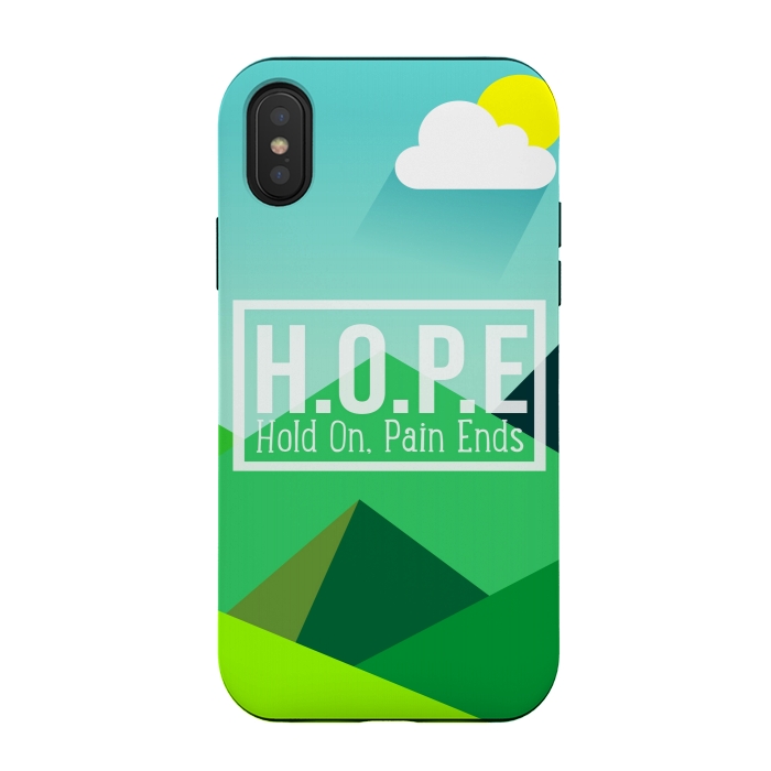 iPhone Xs / X StrongFit HOPE - Hold On Pain Ends by Dhruv Narelia