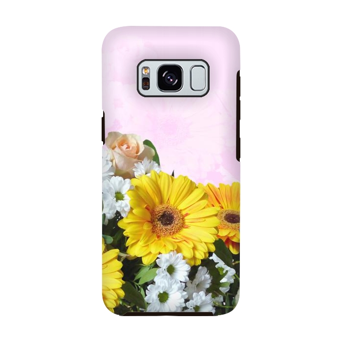 Galaxy S8 StrongFit Yellow Gerbera by Creativeaxle