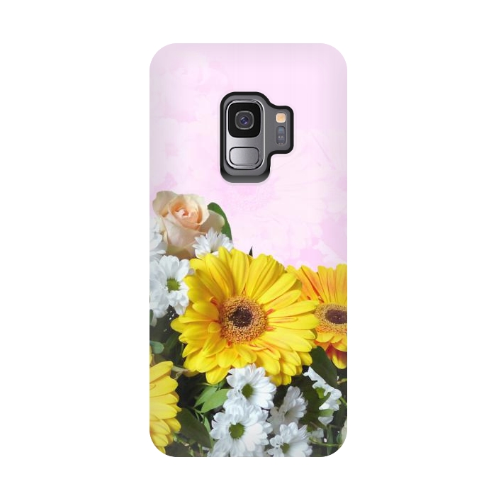 Galaxy S9 StrongFit Yellow Gerbera by Creativeaxle