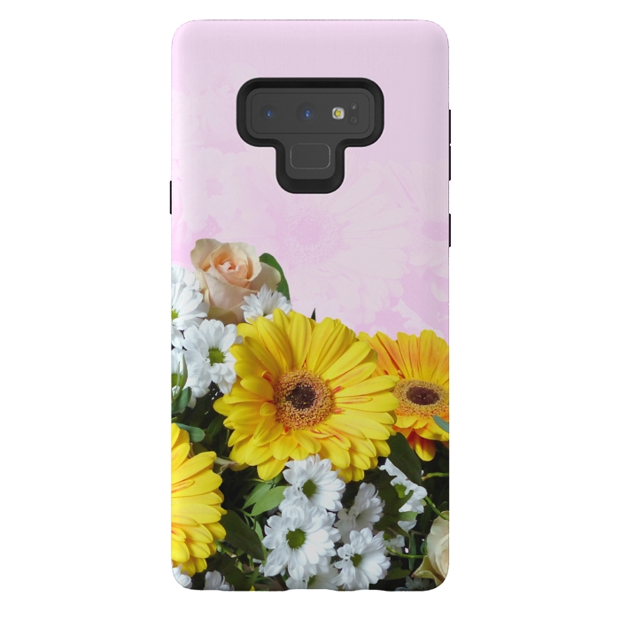 Galaxy Note 9 StrongFit Yellow Gerbera by Creativeaxle
