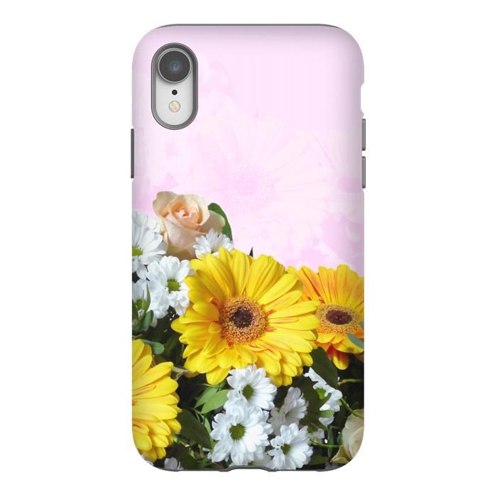 iPhone Xr StrongFit Yellow Gerbera by Creativeaxle