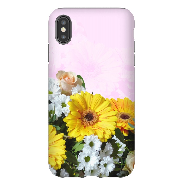 iPhone Xs Max StrongFit Yellow Gerbera by Creativeaxle
