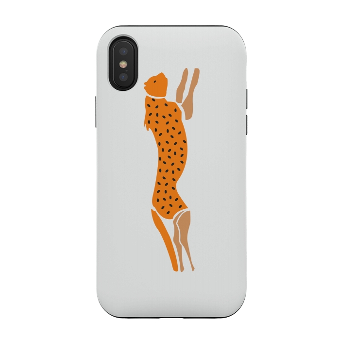 iPhone Xs / X StrongFit Running Cheetah by Creativeaxle