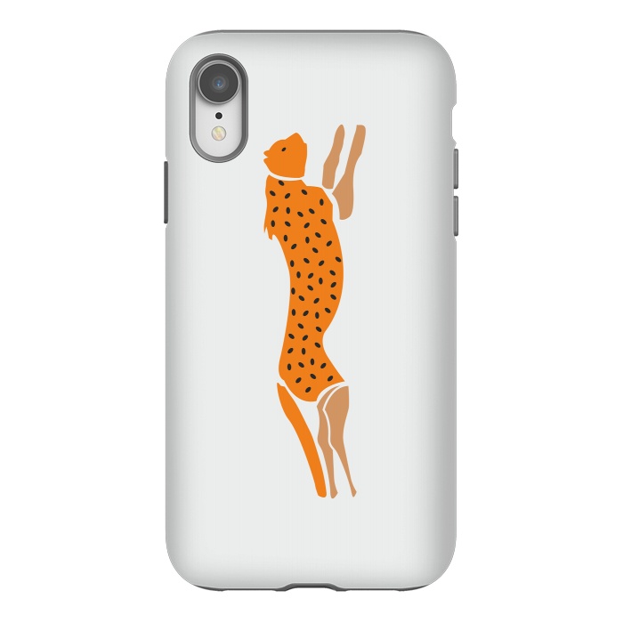iPhone Xr StrongFit Running Cheetah by Creativeaxle
