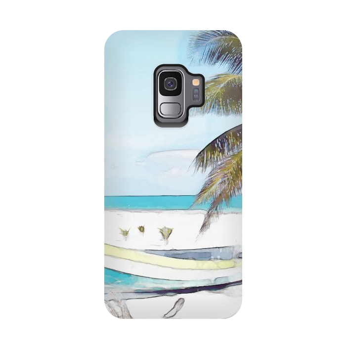 Galaxy S9 StrongFit Beach Boat by Creativeaxle