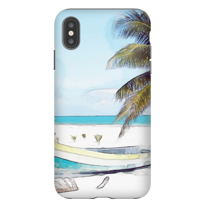 iPhone Xs Max StrongFit Beach Boat by Creativeaxle