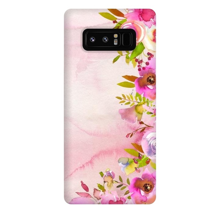 Galaxy Note 8 StrongFit Handpainted spring flowers tendril by  Utart