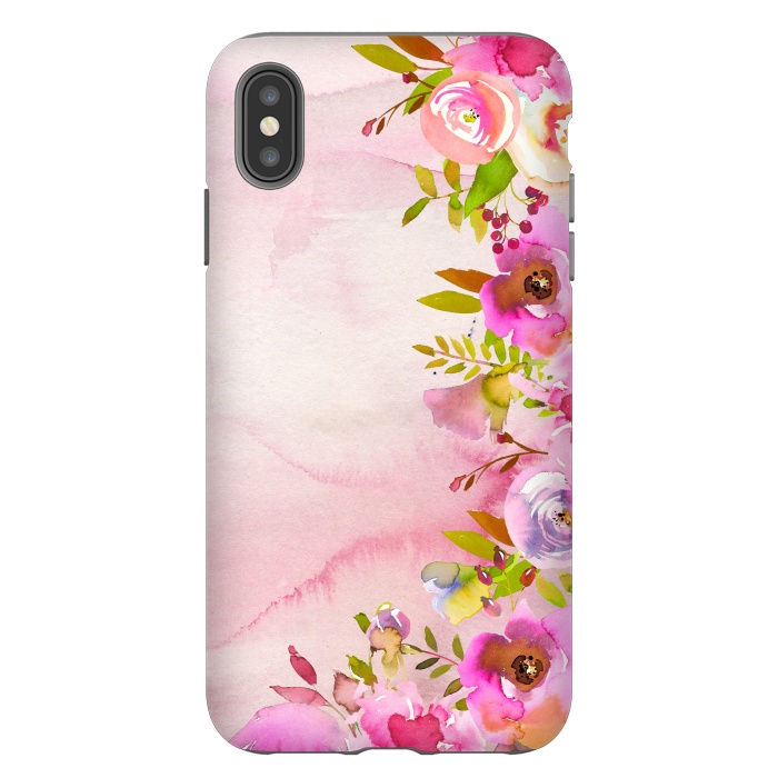iPhone Xs Max StrongFit Handpainted spring flowers tendril by  Utart