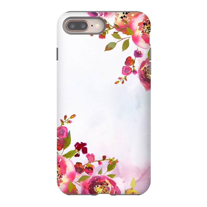 iPhone 7 plus StrongFit Pink Florals by  Utart