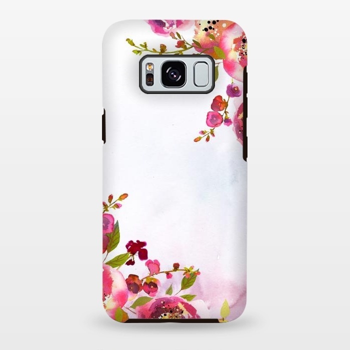 Galaxy S8 plus StrongFit Pink Florals by  Utart