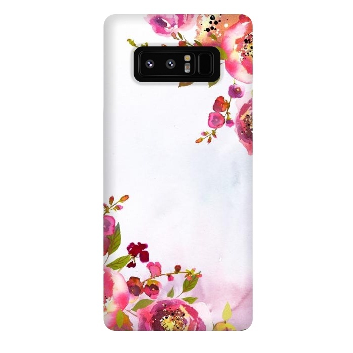 Galaxy Note 8 StrongFit Pink Florals by  Utart