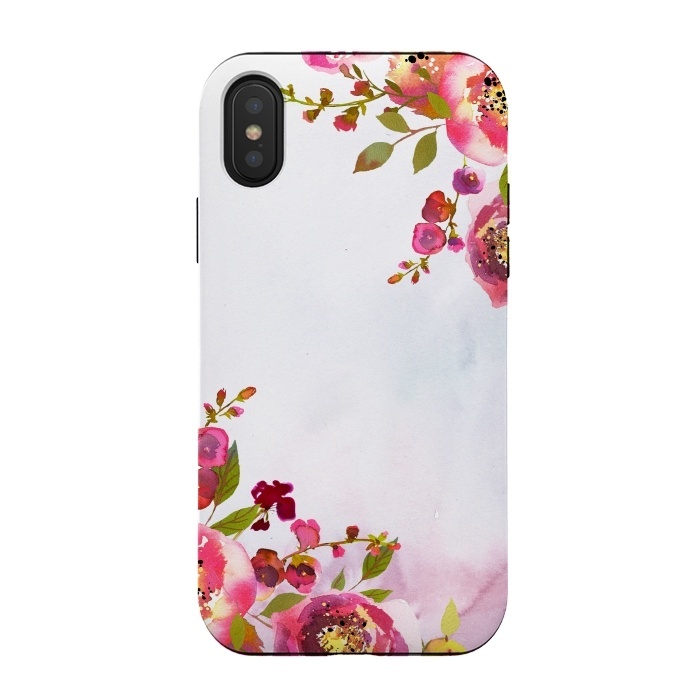 iPhone Xs / X StrongFit Pink Florals by  Utart