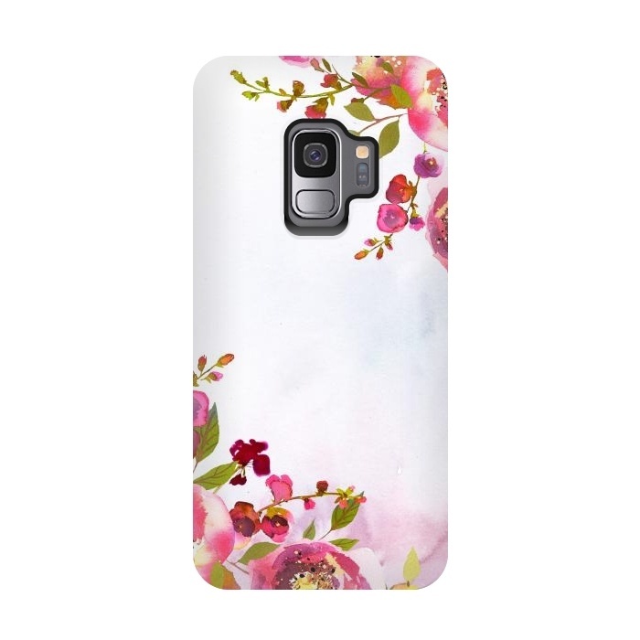 Galaxy S9 StrongFit Pink Florals by  Utart