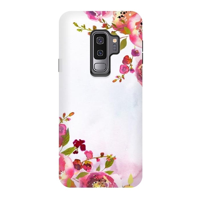 Galaxy S9 plus StrongFit Pink Florals by  Utart