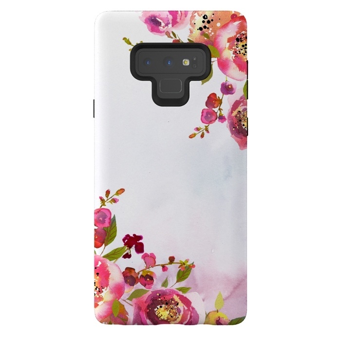 Galaxy Note 9 StrongFit Pink Florals by  Utart