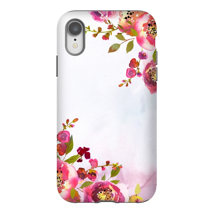 iPhone Xr StrongFit Pink Florals by  Utart