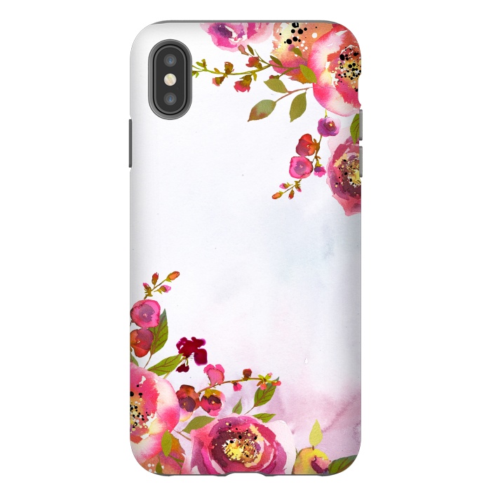 iPhone Xs Max StrongFit Pink Florals by  Utart