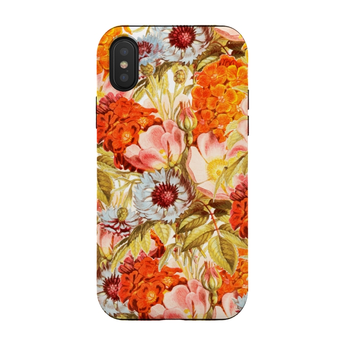 iPhone Xs / X StrongFit Coral Bloom by Uma Prabhakar Gokhale