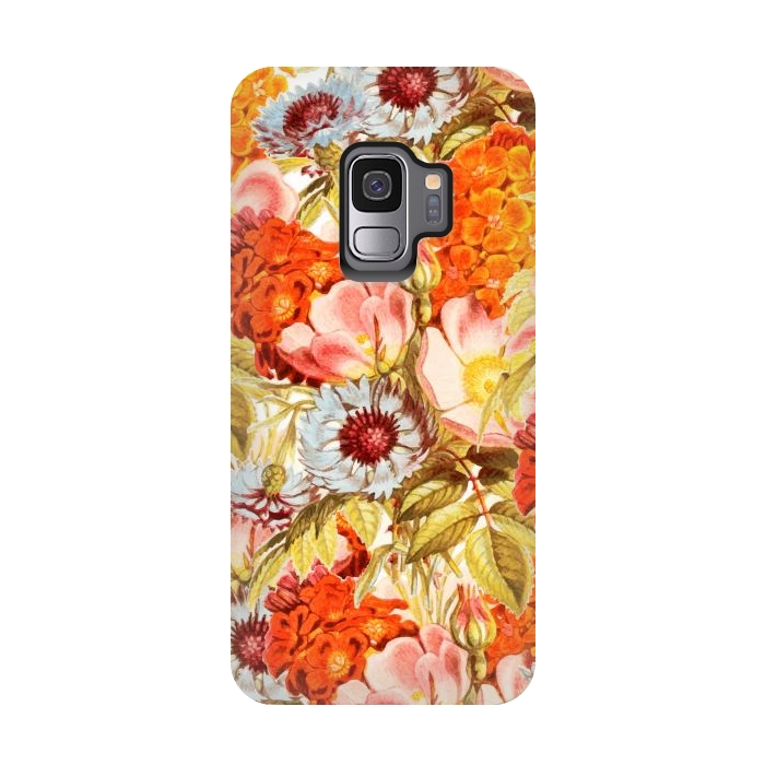 Galaxy S9 StrongFit Coral Bloom by Uma Prabhakar Gokhale