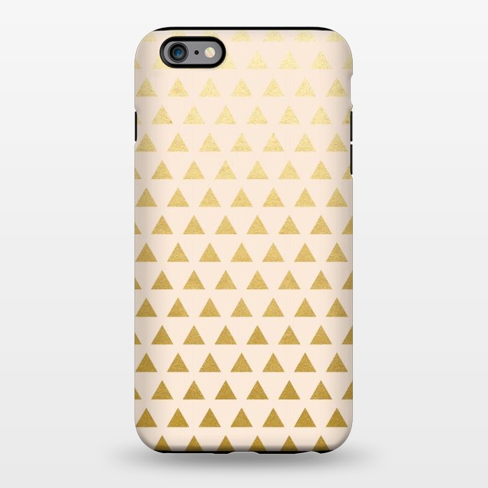 iPhone 6/6s plus StrongFit Blush + Gold Triangles by Uma Prabhakar Gokhale