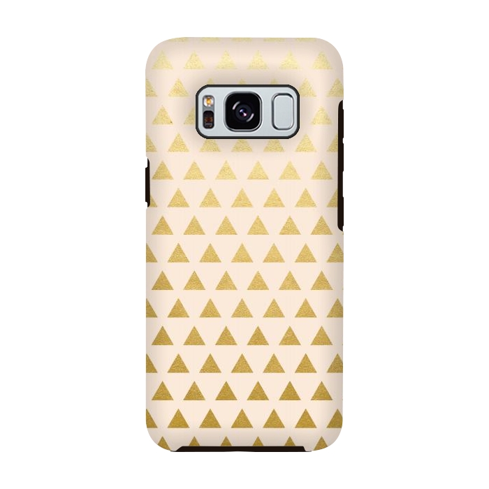 Galaxy S8 StrongFit Blush + Gold Triangles by Uma Prabhakar Gokhale