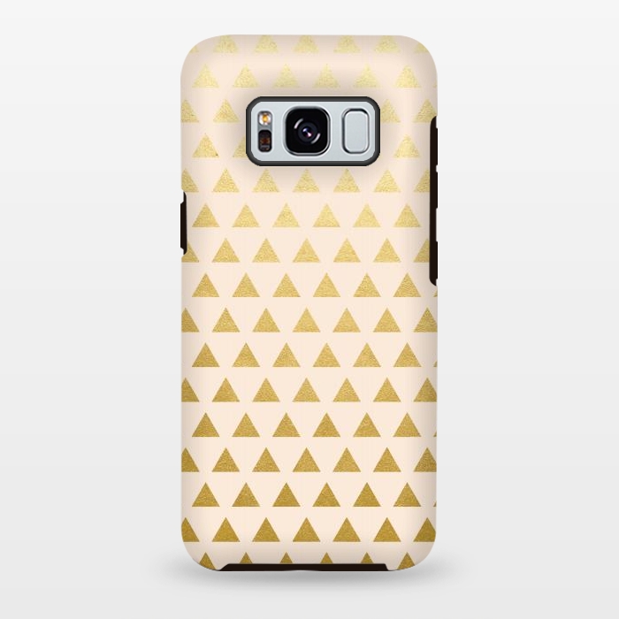 Galaxy S8 plus StrongFit Blush + Gold Triangles by Uma Prabhakar Gokhale