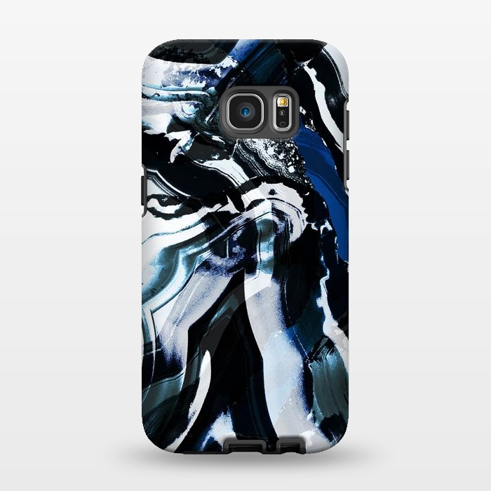 Galaxy S7 EDGE StrongFit Ink brushed painted marble by Oana 