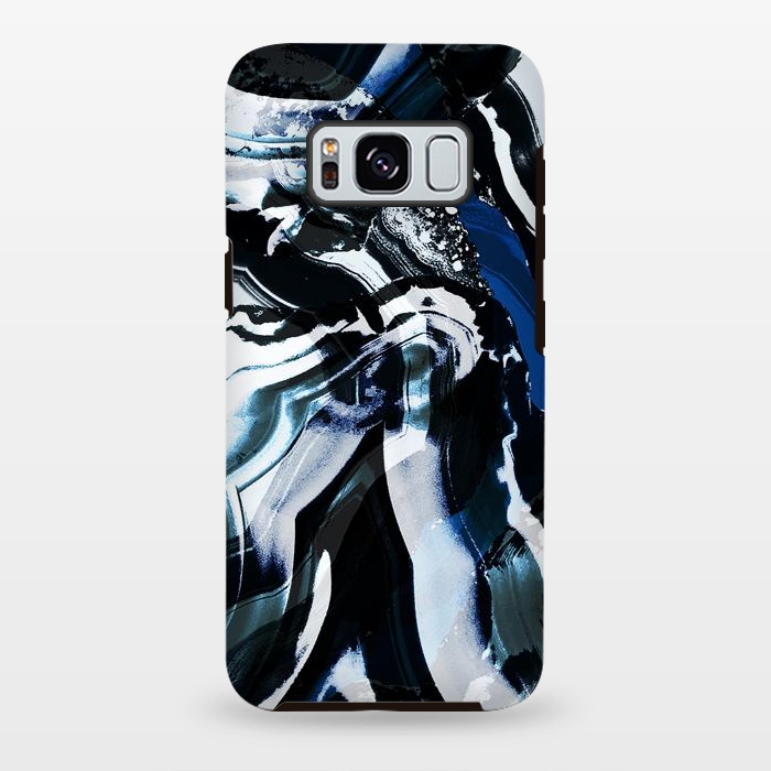 Galaxy S8 plus StrongFit Ink brushed painted marble by Oana 