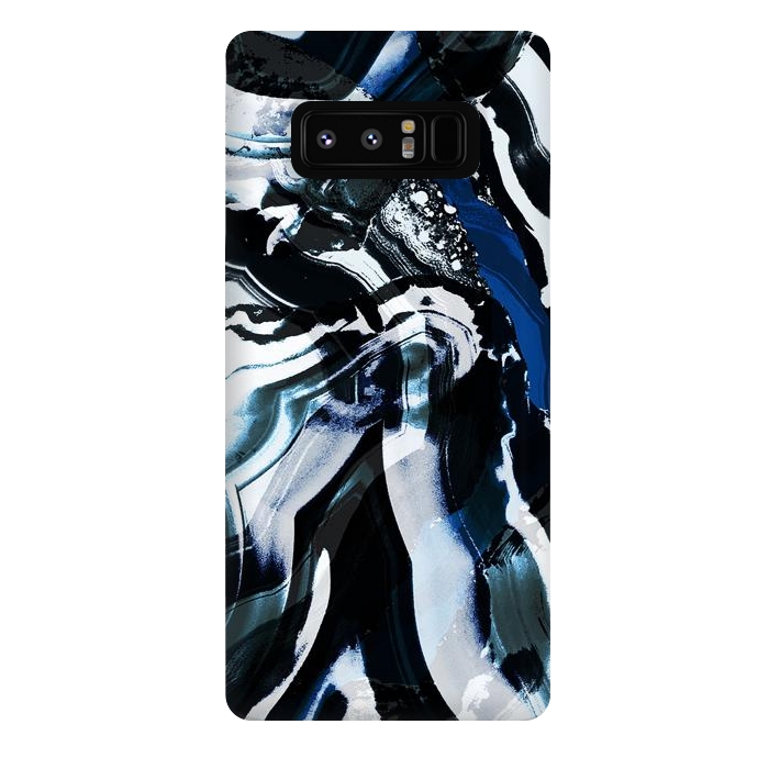 Galaxy Note 8 StrongFit Ink brushed painted marble by Oana 