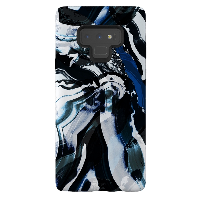 Galaxy Note 9 StrongFit Ink brushed painted marble by Oana 