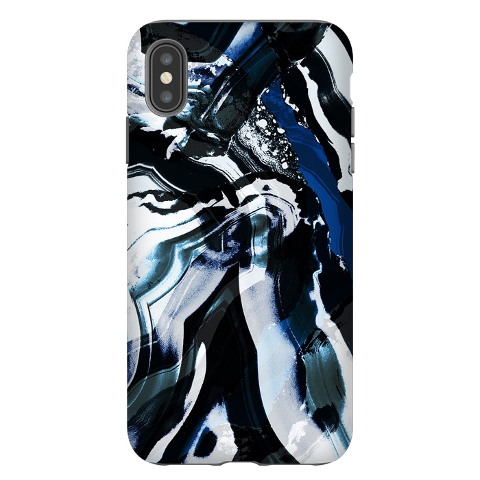 iPhone Xs Max StrongFit Ink brushed painted marble by Oana 