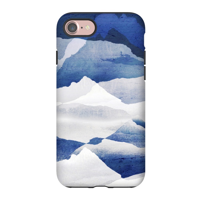 iPhone 7 StrongFit Blue elegant snowy mountains by Oana 