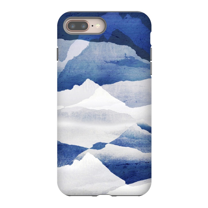 iPhone 7 plus StrongFit Blue elegant snowy mountains by Oana 