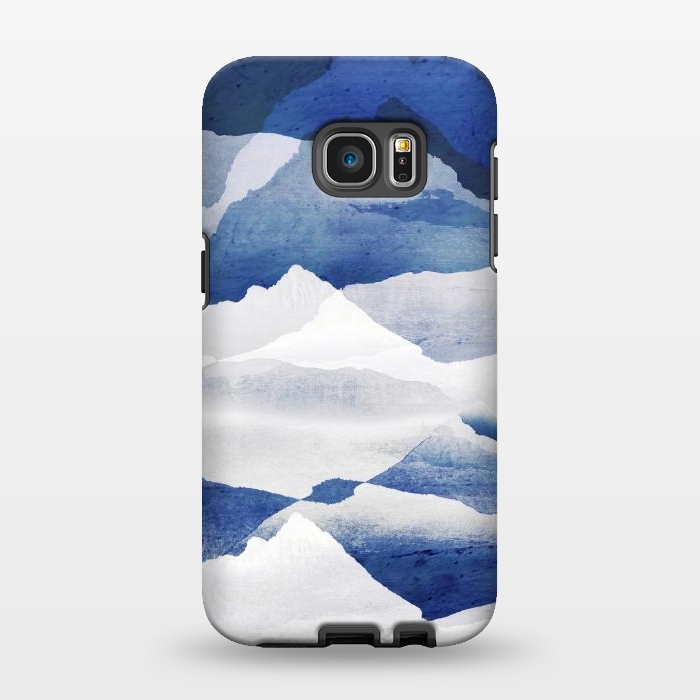Galaxy S7 EDGE StrongFit Blue elegant snowy mountains by Oana 