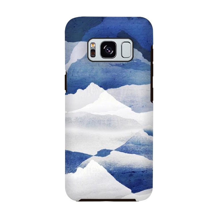 Galaxy S8 StrongFit Blue elegant snowy mountains by Oana 