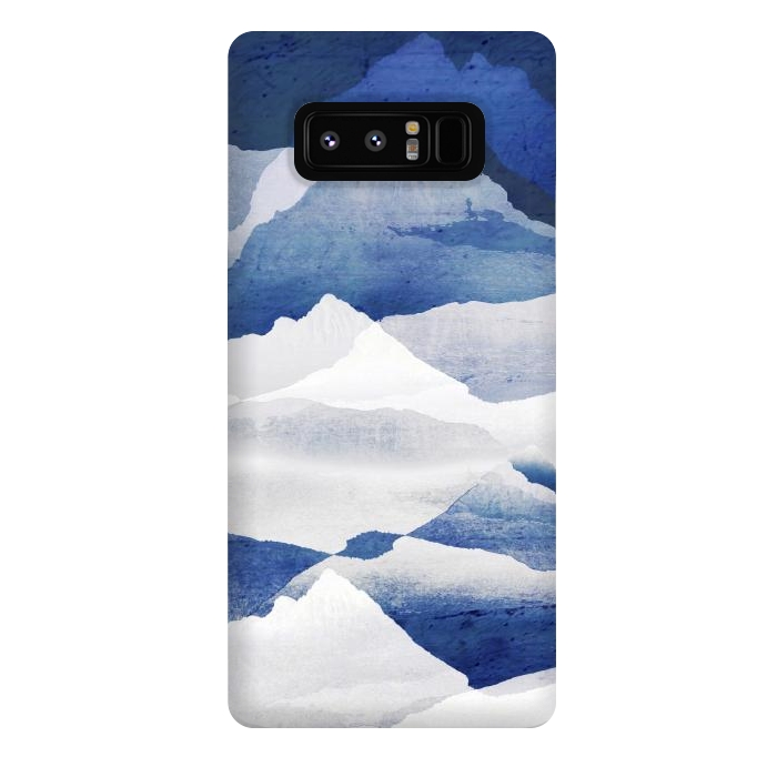 Galaxy Note 8 StrongFit Blue elegant snowy mountains by Oana 