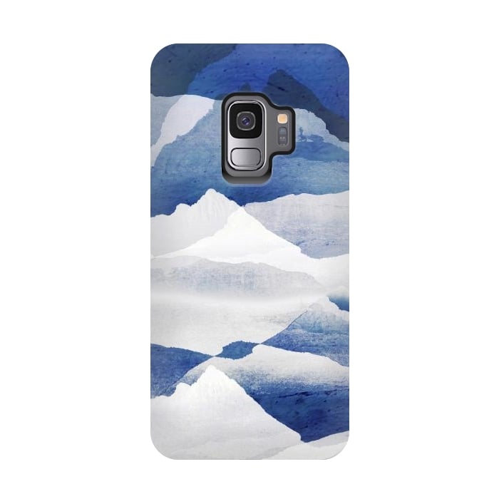 Galaxy S9 StrongFit Blue elegant snowy mountains by Oana 