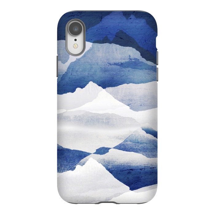 iPhone Xr StrongFit Blue elegant snowy mountains by Oana 