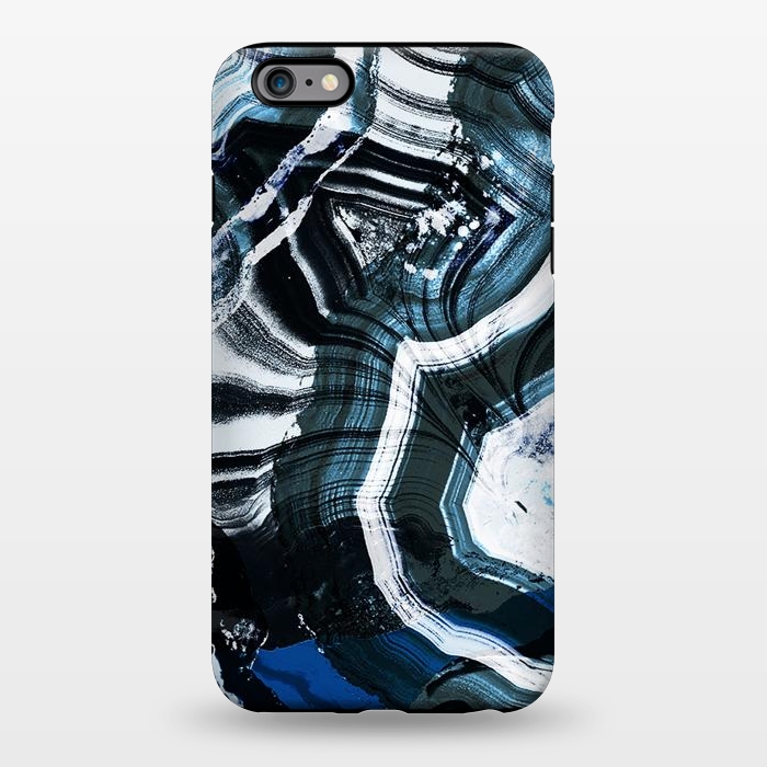 iPhone 6/6s plus StrongFit Dark blue ink brushed agata marble by Oana 