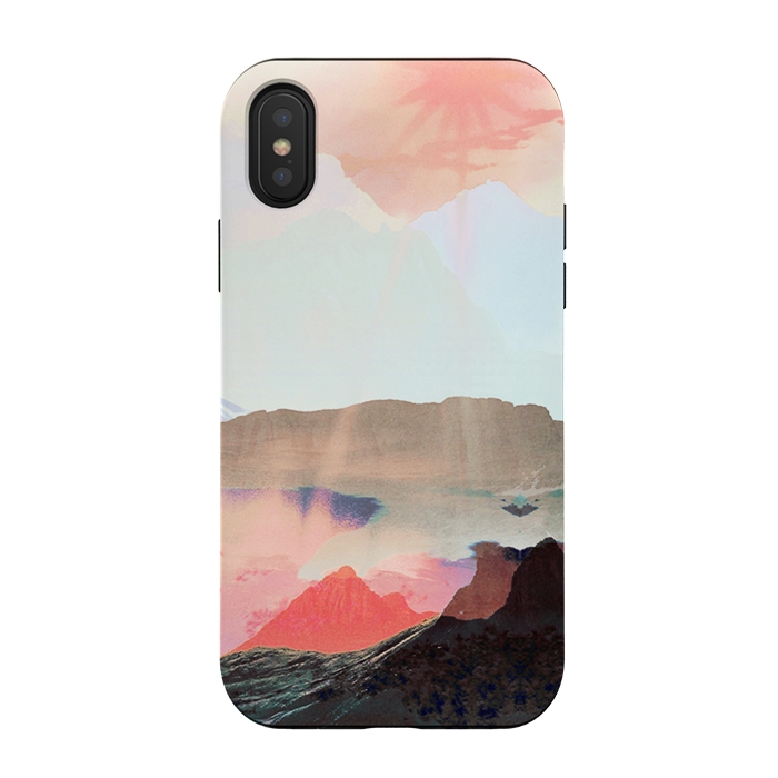 iPhone Xs / X StrongFit Elegant mountain sunset landscape by Oana 