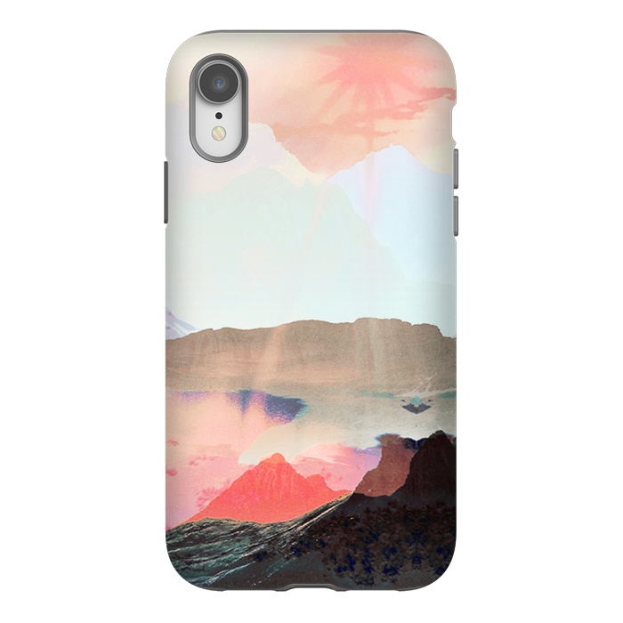 iPhone Xr StrongFit Elegant mountain sunset landscape by Oana 