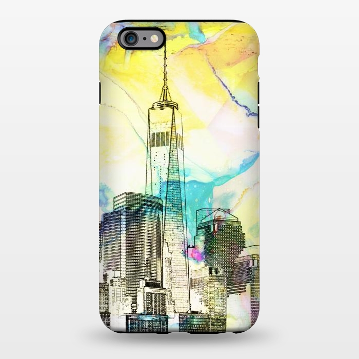 iPhone 6/6s plus StrongFit New york skyline cityscape travel sketch by Oana 