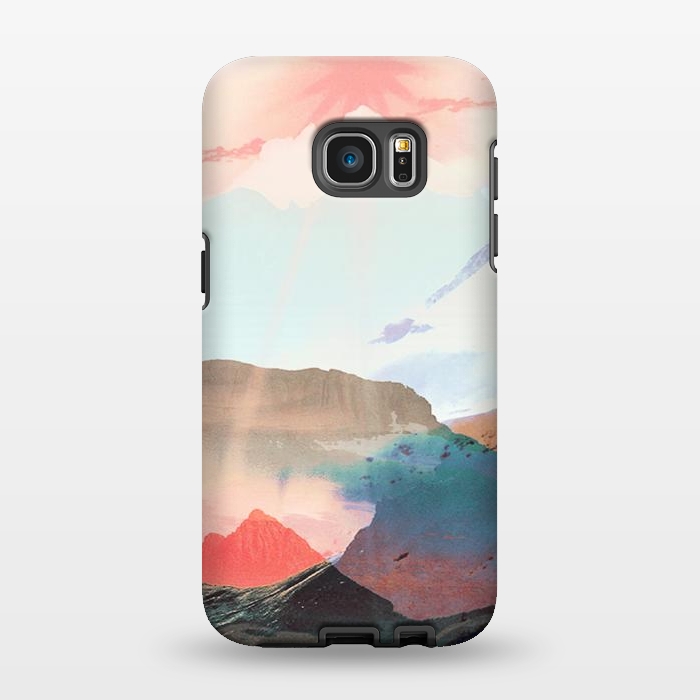 Galaxy S7 EDGE StrongFit Gradient painted mountain landscape by Oana 