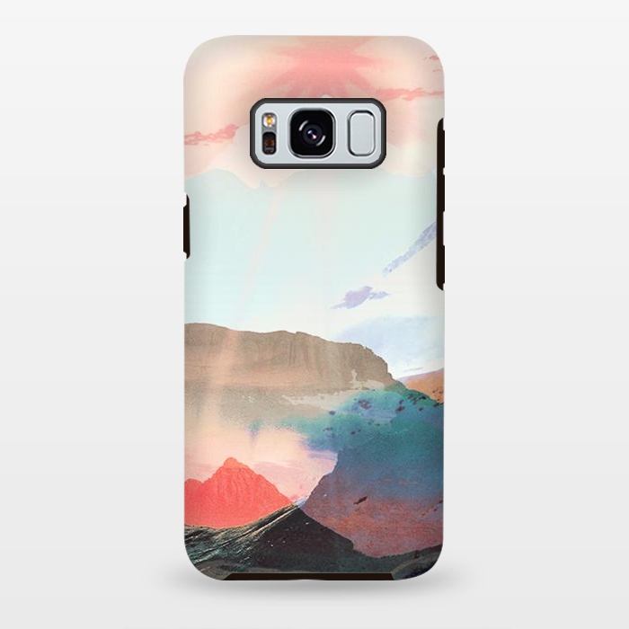 Galaxy S8 plus StrongFit Gradient painted mountain landscape by Oana 