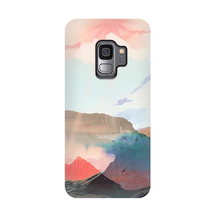 Galaxy S9 StrongFit Gradient painted mountain landscape by Oana 